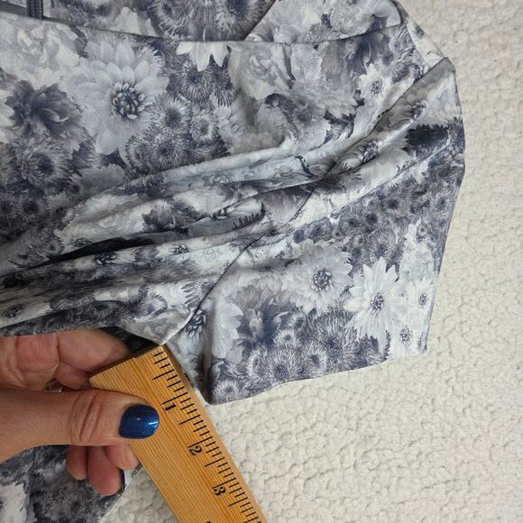 Talbots 6P Floral Cotton Square neckline Classy Dopamine happy dress Bodycon Zip - Picture 12 of 15